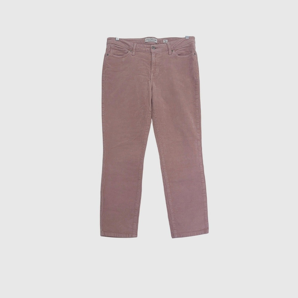 Lucky Brand Lolita Skinny Corduroy Pants Womens 10/30 Pink Ankle Mid Rise